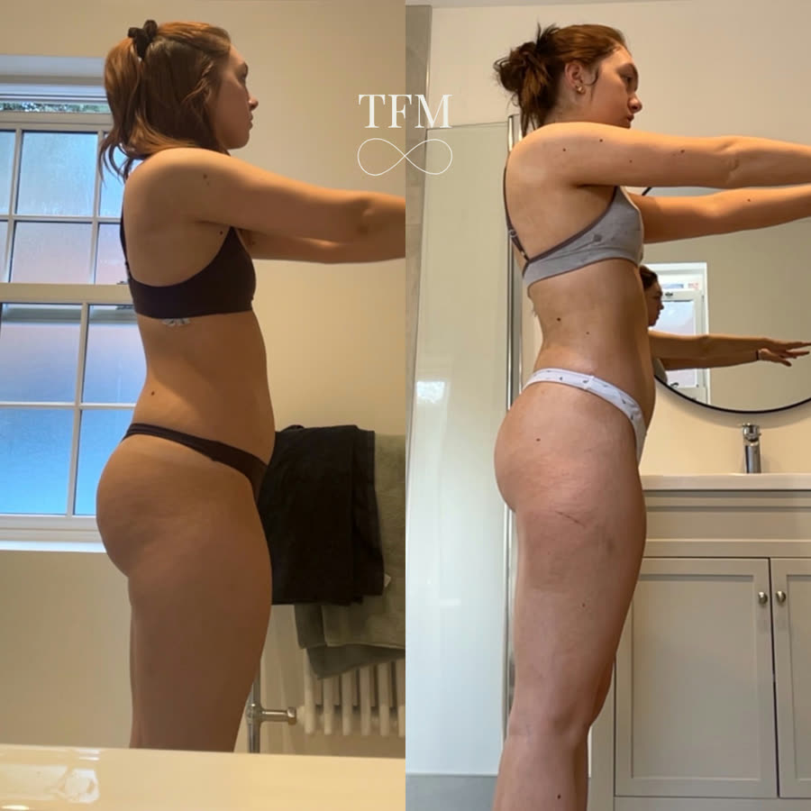Ellie Baker, before and after